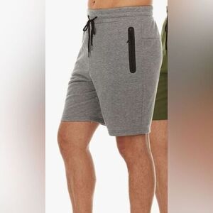 NWT Pure Champ Men’s Gray French Terry Casual Gym Shorts w/Zip Pockets -Size S